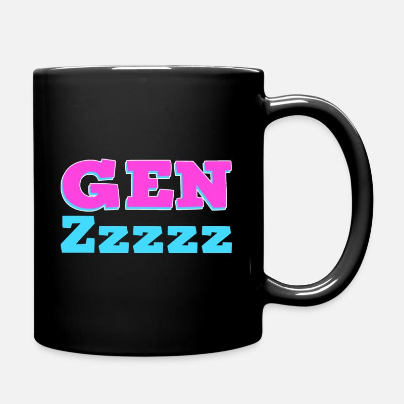 Gen Z Humor Schlafmütze - Tasse einfarbig - Schwarz