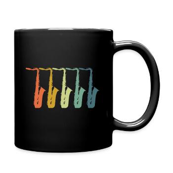 Saxophone Vintage Saxophone Drôle Pour Les Amateurs De Jazz - Mug uni - noir - Droite