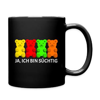 Gummibären Ich bin Süchtig - Tasse einfarbig - Schwarz - Rechts