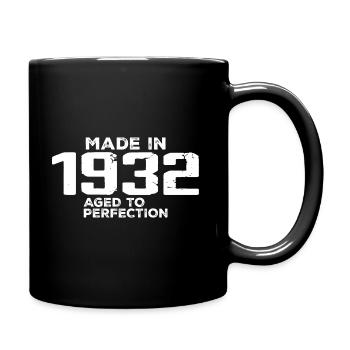 Vintage 1932 Geburtstagsgeschenk 1932 Retro - Tasse einfarbig - Schwarz - Rechts