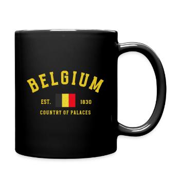 Belgium Est 1830 Vintage - Full Colour Mug - black - Right