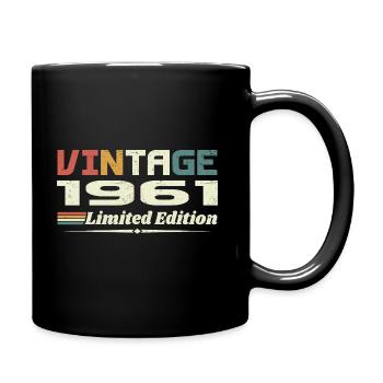 Vintage 1961 Gift 1961 Birthday 1961 Retro - Full Colour Mug - black - Right