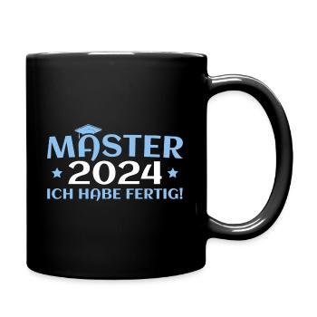 Master 2024 Bestandene Masterprüfung - Tasse einfarbig - Schwarz - Rechts