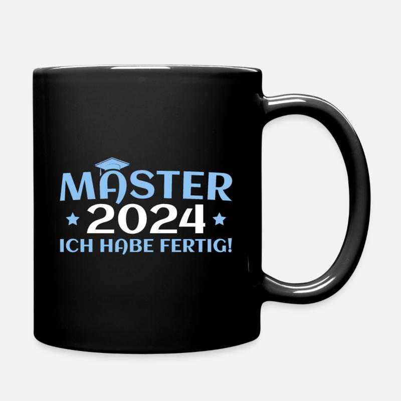 Master 2024 Bestandene Masterprüfung - Tasse einfarbig - Schwarz