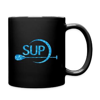 SUP – Stand Up Paddling Water Design - Full Colour Mug - black - Right