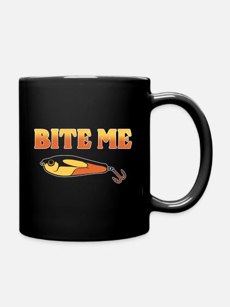 Bite Me Fischer - Tasse einfarbig - Schwarz