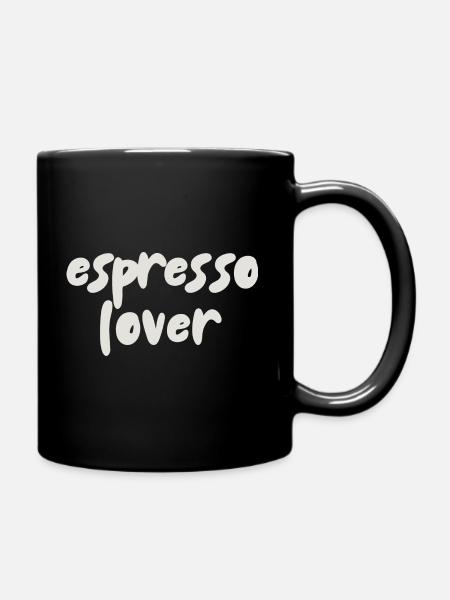 espresso lover - Tasse einfarbig - Schwarz