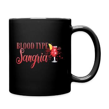 Cocktail Bartender Blood Type Sangria - Tasse einfarbig - Schwarz - Rechts