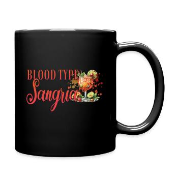 Cocktail Bartender Blood Type Sangria - Tasse einfarbig - Schwarz - Rechts