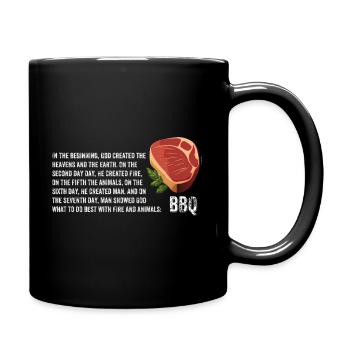 Holy BBQ Bible - Tasse einfarbig - Schwarz - Rechts