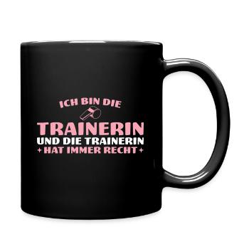 Personal Trainerin Sportverein Coaching Trainerin - Tasse einfarbig - Schwarz - Rechts