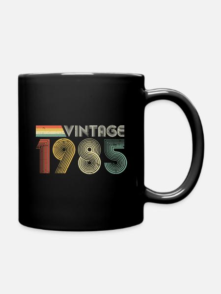 Jahrgang 1985, 40. Geburtstag - Tasse einfarbig - Schwarz