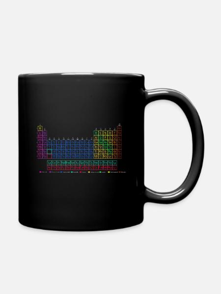 Periodensystem der chemischen Elemente. - Tasse einfarbig - Schwarz