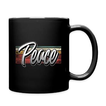 Peace - Tasse einfarbig - Schwarz - Rechts