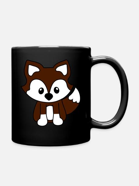 Süßer Fuchs - Tasse einfarbig - Schwarz