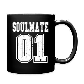 Soul Mate Soul Sister Soul Brother BFF quelques amis - Mug uni - noir - Droite