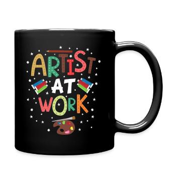 Artiste au travail - chemise d'artiste d'art - Mug uni - noir - Droite