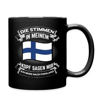 I have to go to Finland! Helsinki Museums Ski Resorts - Full Colour Mug - black - Right