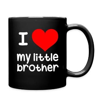 I love my little brother Big Sister, little brother - Full Colour Mug - black - Right