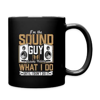 Je suis le gars du son Personne ne remarque ce que je fais cadeau - Mug uni - noir - Droite