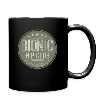 Bionic Hip Replacement Surgery Hip Prosthesis - Full Colour Mug - black - Right