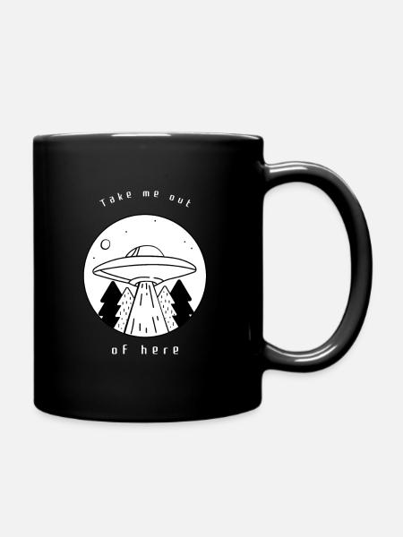 Ufo Alien Fantasy Geschenk Geschenkidee - Tasse einfarbig - Schwarz