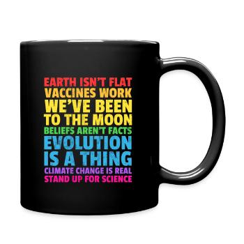 Earth Isn'T Flat Stand Up For Science Real Earth - Mug uni - noir - Droite