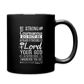 Citation de verset biblique - Josué 1: 9 Écriture chrétienne - Mug uni - noir - Droite