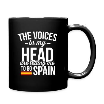 Spanien - Tasse einfarbig - Schwarz - Rechts