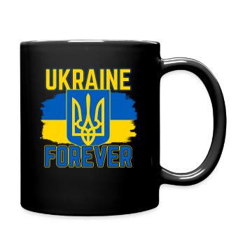 Ukraine - Tasse einfarbig - Schwarz - Rechts