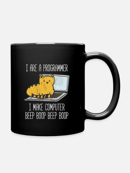 Je suis programmeur Je fais bip-bip d'ordinateur - Mug uni - noir