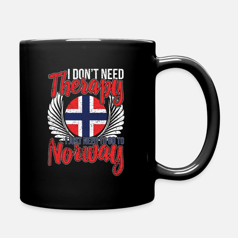 Norwegen - Tasse einfarbig - Schwarz