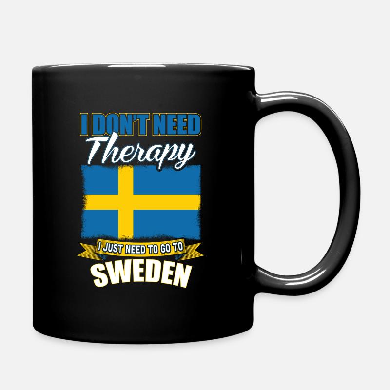 Schweden - Tasse einfarbig - Schwarz