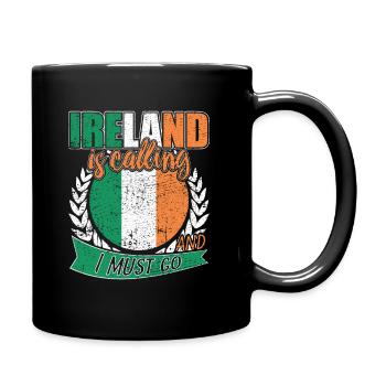Drapeau national de Dublin Irlande - Mug uni - noir - Droite