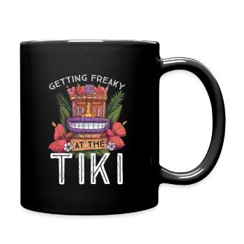 Getting Freaky At The Tiki Luau Party Hawaii - Full Colour Mug - black - Right