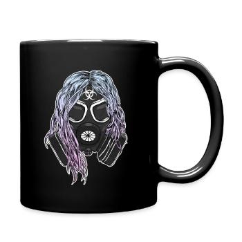 Grunge Nuclear Radioactive Plague Gas Mask - Tasse einfarbig - Schwarz - Rechts