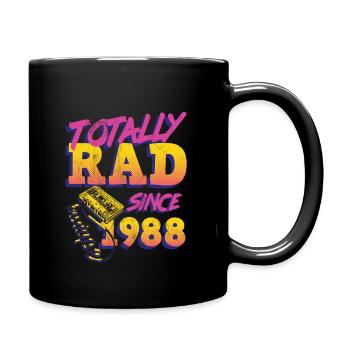 Totally Rad 80S Throwback - Lustiger Geburtstag 1988 - Tasse einfarbig - Schwarz - Rechts
