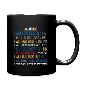 Ich werde Bücher auf einem Boot lesen und überall lesen - Tasse einfarbig - Schwarz - Rechts