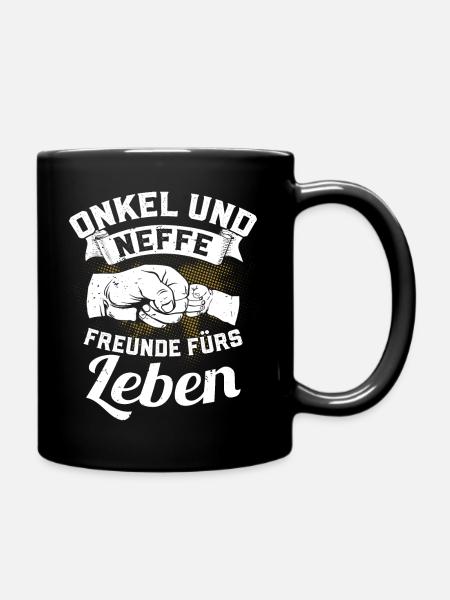 Onkel und Neffe - Freunde fürs Leben - Tasse einfarbig - Schwarz