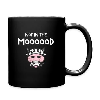 Pas dans la vache drôle Moood - Mug uni - noir - Droite