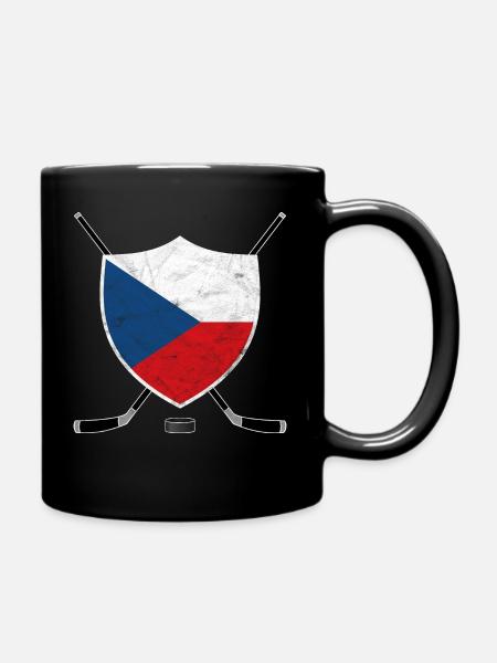 Tschechien Eishockey Czechia Flagge Sport Geschenk - Tasse einfarbig - Schwarz