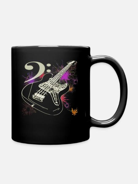 Basse Guitare Avec Basses Partitions - Mug uni - noir