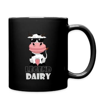 Legend Dairy Cow Pun Legen Dairy Ard - Full Colour Mug - black - Right