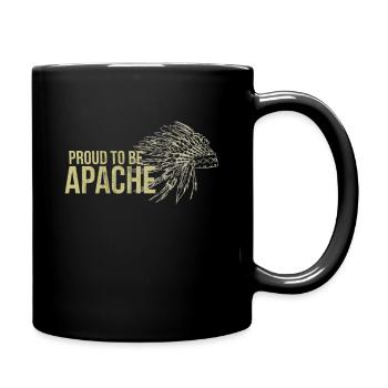 Stolz darauf, Apache zu sein - Native American Pride Tee - Tasse einfarbig - Schwarz - Rechts
