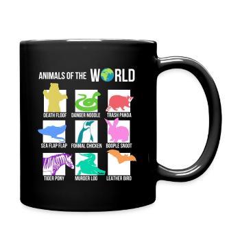 Seltene Tiere der Welt Snorg Tees Lustiges Geschenk - Tasse einfarbig - Schwarz - Rechts