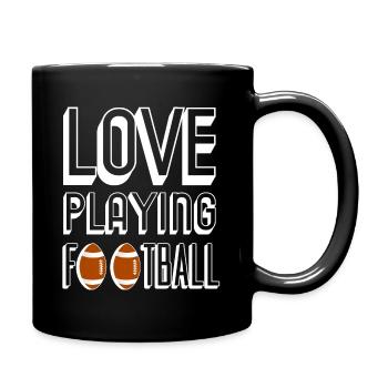 American Football Superbowl Touchdown Geschenk - Tasse einfarbig - Schwarz - Rechts