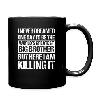Worlds Greatest Big Brother - Funny Big Brother - Full Colour Mug - black - Right