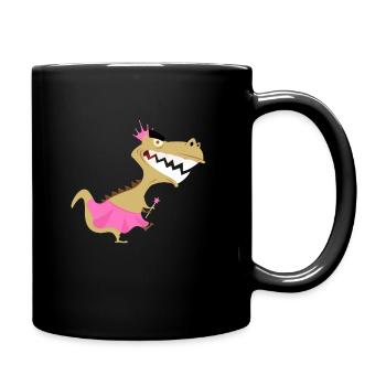 Ballerina Rex Dinosaurier - Tasse einfarbig - Schwarz - Rechts