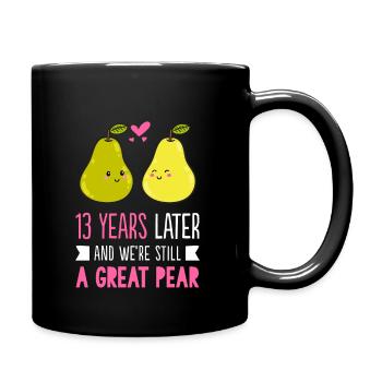13ème anniversaire de mariage cadeaux drôles de couples - Mug uni - noir - Droite