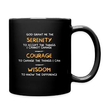 Prière de sérénité que Dieu m'accorde la sérénité - Mug uni - noir - Droite
